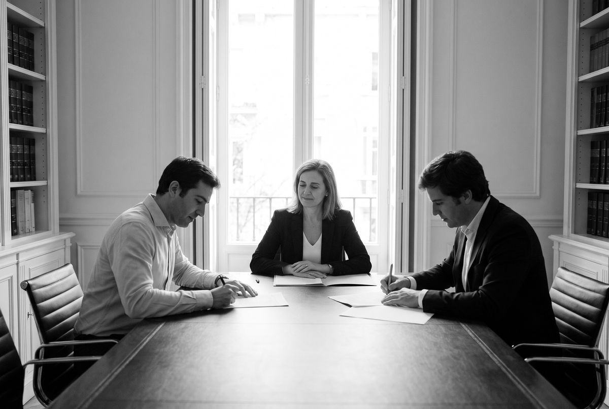 Firma de un divorcio de mutuo acuerdo